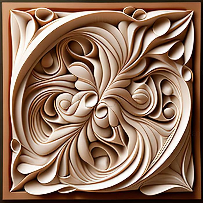3D model brown white (STL)